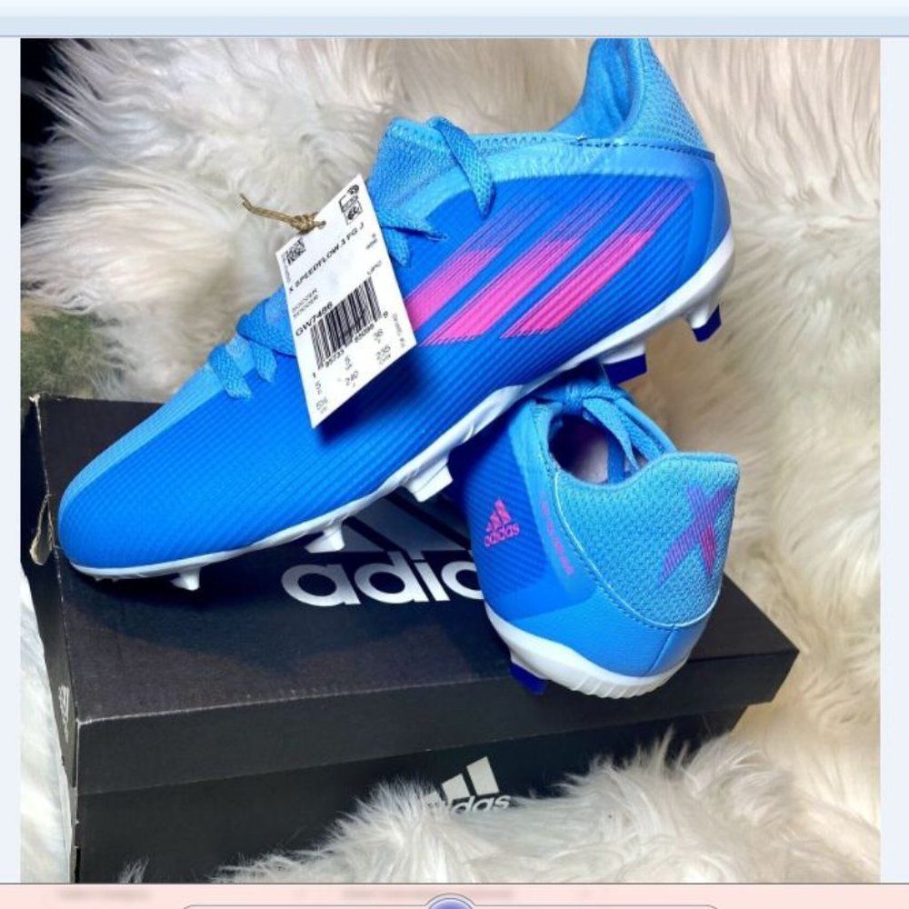 Adidas X SpeedFlow.3 FG Soccer Cleats Firm Ground Blue Sz 5.5 38 GW7486 New - Picture 6 of 9